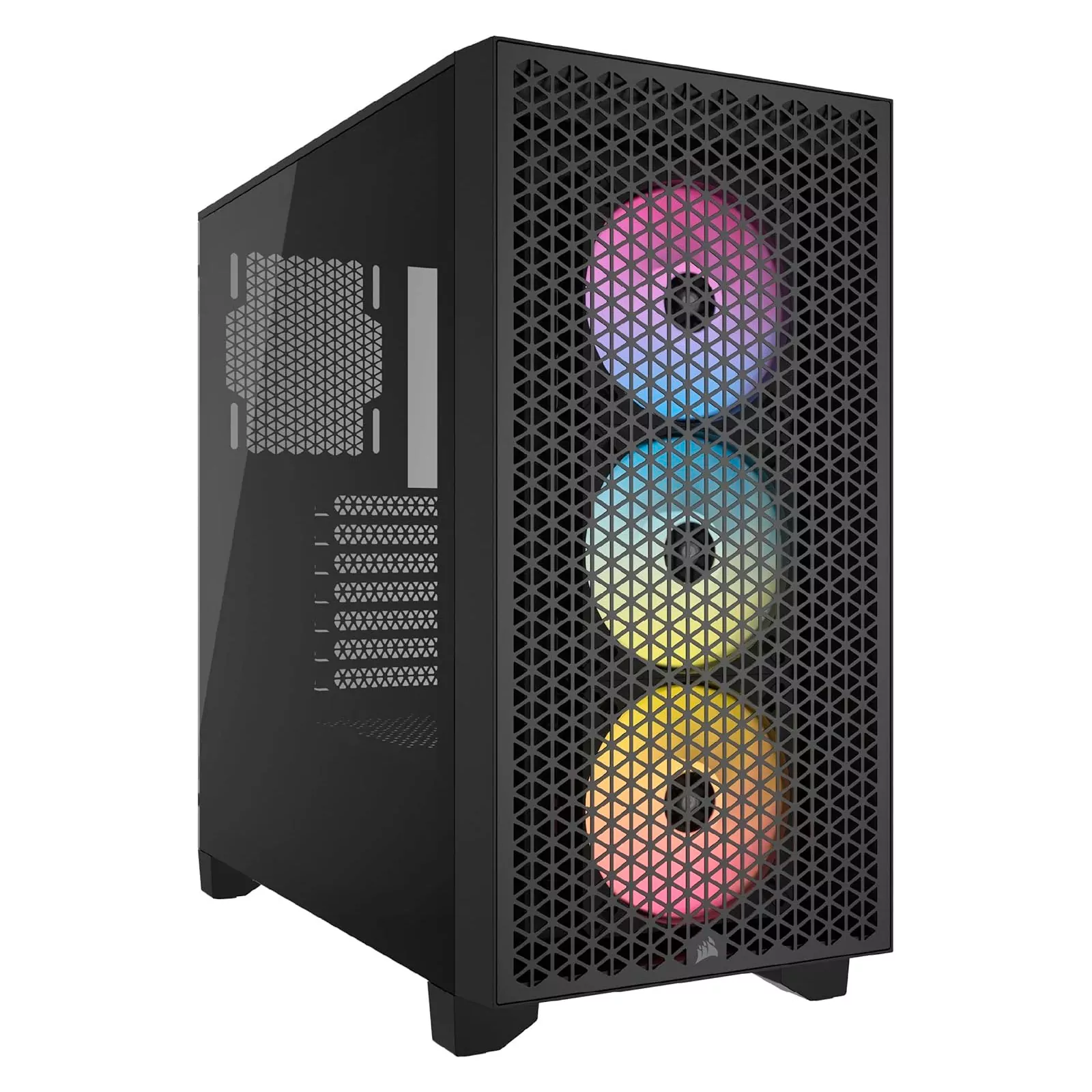 CAJA CORSAIR 3000D AIRFLOW VIDRIO T. + 3 FAN RGB NEGRA